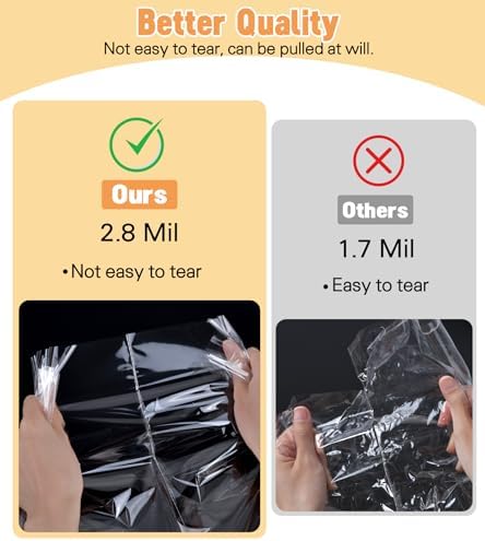 Yuiicaov 10PCS Large Cellophane Bags, 16x24 Inches Clear Cellophane Wrap - Image 3