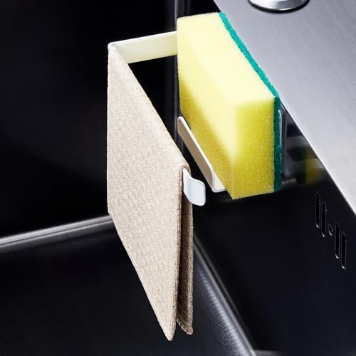 Sponge Holder for Kitchen Sink, Adhesive Dishcloth Holder, Dish Sponge Kitchen by LOXSUN