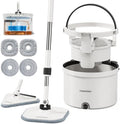 HoMettler Mop and Bucket Set, Dual-Tank Clean/Dirty Water Separation, by Homettler