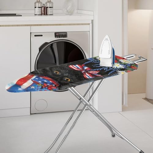 GLENLCWE American Flag Cat Ironing Board Cover Scorch Resistant Patriotic Iron - Image 2