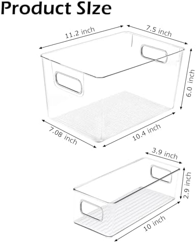 Clear Plastic Storage Bins 8 Pack - Image 6