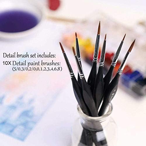 Golden Maple Detail Paint Brushes Set 10pcs - Image 2