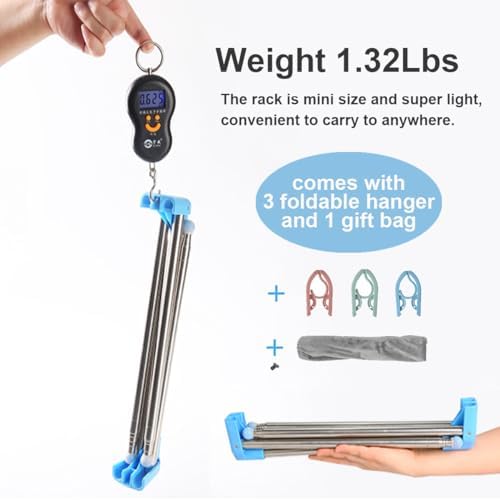 Portable Garment Rack, Folding Clothes Rack, Collapsible Clothing Rack - Image 6