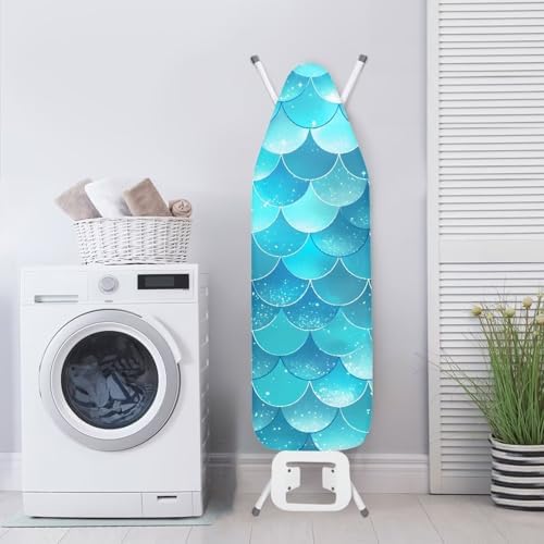 Mermaid Thick Padding Ironing Board Covers Durable Stain Resistant Hook and - Image 3