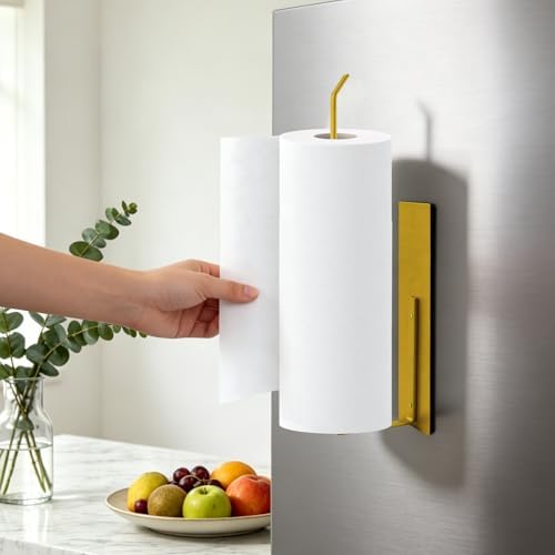 Paper Towel Holder Gold, Magnetic Paper Towel Holder - Image 2