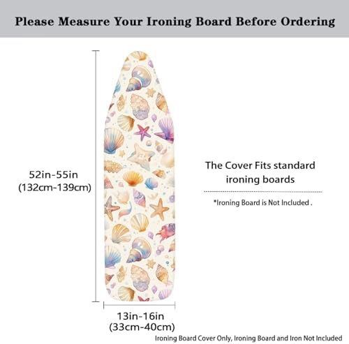 Dreamy Shell Ironing Board Cover Table Top Ironing Board Cover Full Size Scorch - Image 5