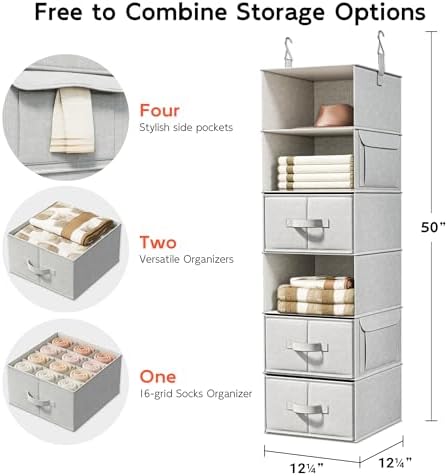 6-Shelf Hanging Closet Organizer - Image 3