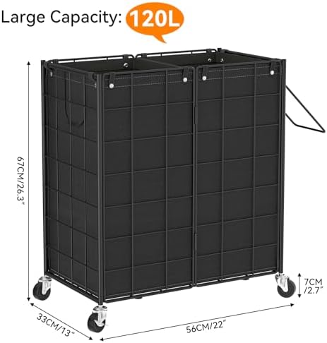 WOWLIVE Double Laundry Hamper - Image 4