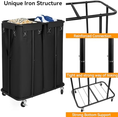 WOWLIVE Double Laundry Hamper - Image 5