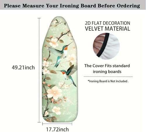 Nuxovilar Hummingbird Blossom Ironing Board Cover 18x49 Polyester - Image 4