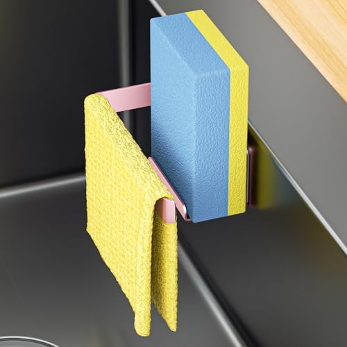 Sponge Holder for Kitchen Sink, Adhesive Dishcloth Holder, Dish Sponge Kitchen by LOXSUN