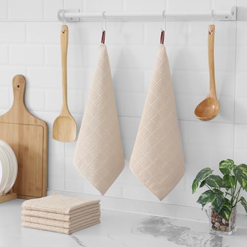 Homaxy 100% Cotton Terry Kitchen Dish Cloths, 7 Pack - Image 6