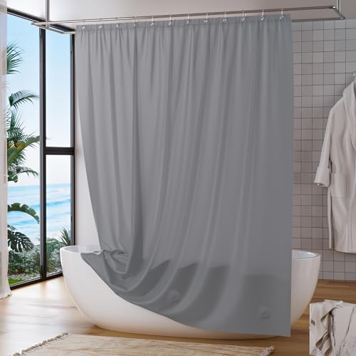 Titanker Plastic Shower Curtain Liner, 72x72 Grey Shower Liner Lightweight PEVA - Image 3