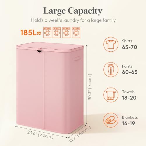 Lifewit 185L 3 Section Laundry Hamper - Image 2