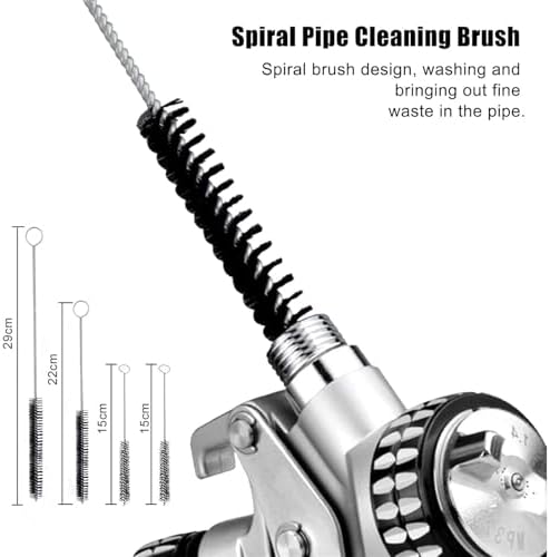 17pcs Multi-Purpose Spray Gun Cleaning Kit, Nylon Brushes Paint Gun Cleaning - Image 2