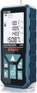 DTAPE DT50/100 Laser Measuring Tool, 1/16" High-Accuracy Laser Tape Measure by Dtape