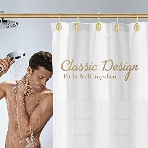 Gold Shower Curtain Hooks Rings, Zinc Alloy - Image 4