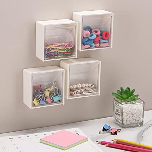 Tecbeauty 4PCS Cotton Pads Holder Dispenser, Wall Mounted Cotton Ball - Image 4