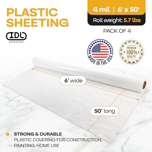Plastic Sheeting 4 mil, Drop Cloth - Image 2