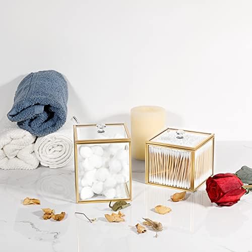 Hipiwe 2 Pack Glass Qtip Holder Dispenser - Image 2