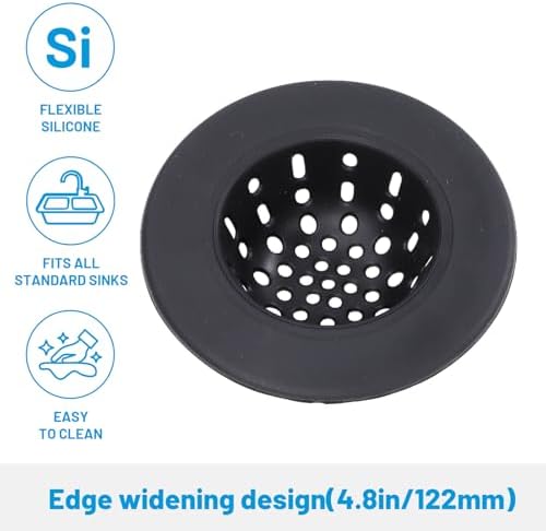 Silicone Sink Strainer- 4.8-Inch Wide Mouth - Image 3