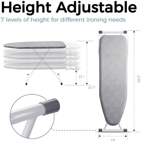 SheeChung Ironing Board 13"x43", Full Size Iron Board - Image 2