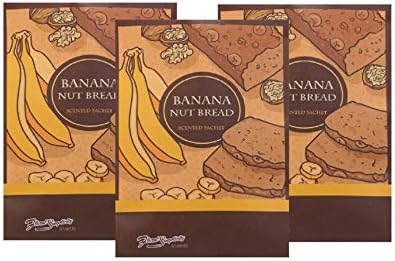 Simplicity Scents Banana Nut Bread Scented Sachets Pack of 3, Everyday by FloralSimplicity