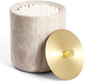 Marble Qtip Holder with Brass Lid by WORHE