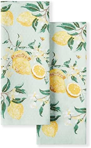 Martha Stewart Dual Purpose Kitchen Towel 2-Pack Set, Lemon Whimsy by MarthaStewart