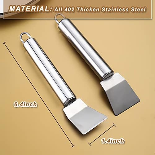 2pcs Kitchen Gas Stove Cleaning Brass Wire Brush Putty Scraper Rust Grease - Image 5
