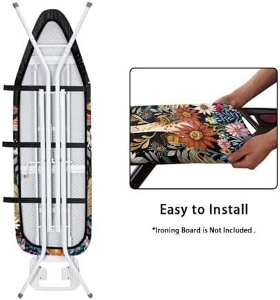 GLENLCWE Mushroom Flower Ironing Board Cover, Heavy Duty Thick Padding Ironing - Image 4