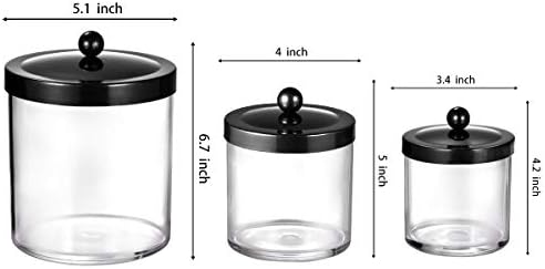 SheeChung 3Pack Large Plastic Apothecary Jars - Image 6