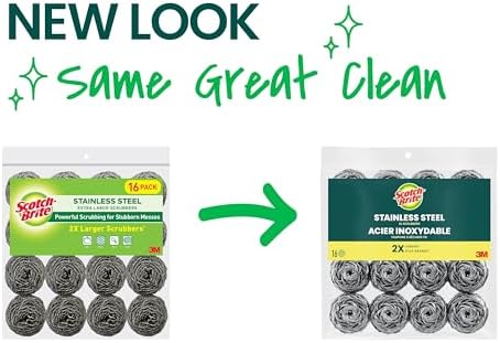 Scotch-Brite Stainless Steel Scrubbers, 16 Pack - Image 2