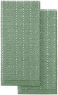 Homaxy 100% Cotton Terry Kitchen Towels, 2 Pack, Grass Green by Homaxy
