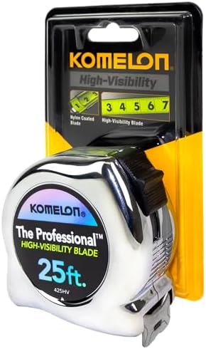 Komelon 425HV High-Visibility Professional Tape Measure, 25-Feet by 1-Inch - Image 3