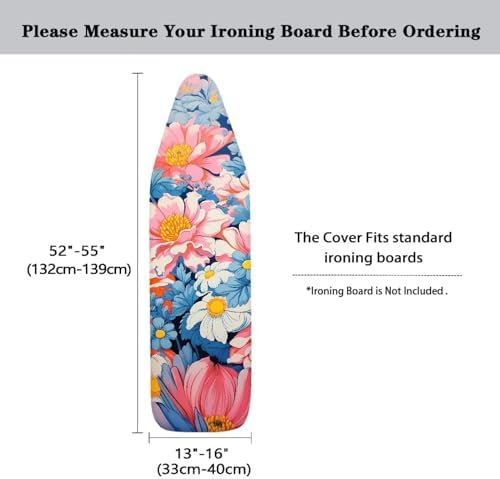 Flashideas Floral Ironing Board Standard Size Ironing Board Cover and Pad - Image 6