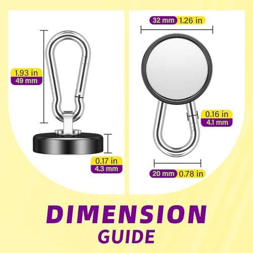 Heavy Duty Magnetic Hook, 10 Pack - Image 2