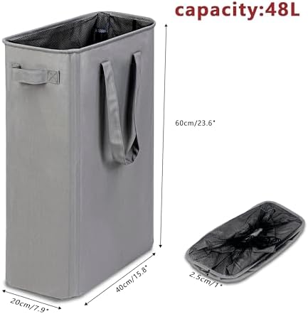 efluky Slim Laundry Basket, Narrow Laundry Hamper - Image 2