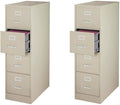 Scranton & Co Set of 2 26.5" D 4-Drawer Letter Width Vertical Filing Cabinet