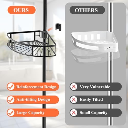 4-Tier Rustproof Corner Shower Caddy - Image 6