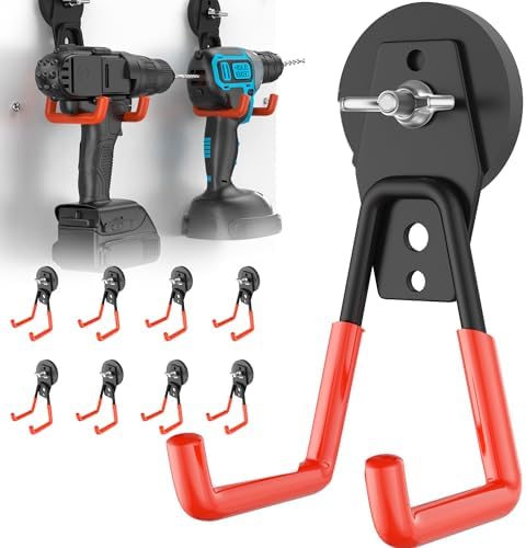 8 Pack Large Magnetic Hooks Heavy Duty, Strong Magnet Storage Hooks by AIYOTAR