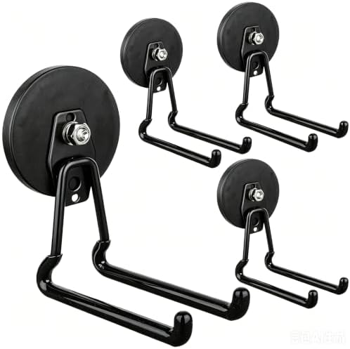 MUTUACTOR Upgraded Strong Magnetic Hooks Heavy Duty, 40lbs Anti-Scratch Large by MUTUACTOR