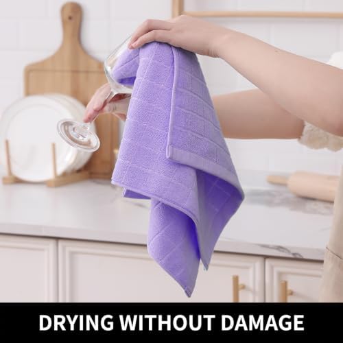 Homaxy 100% Cotton Terry Kitchen Towels, 6 Pack - Image 4