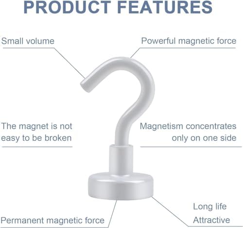 DIYMAG Magnetic Hooks, Strong Magents 10 Pack 30lbs - Image 5