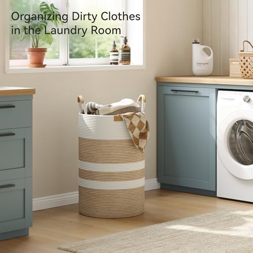 Nunsino 75L Striped Laundry Hamper - Image 2