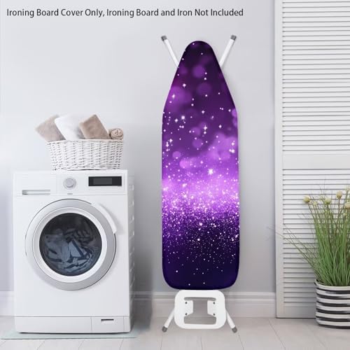 Ironing Board Cover Universal Stretchy Stain Reisstant Purple Starry Sky Cover - Image 3