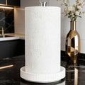 Paper Towel Holder, Ceramic Heavy Plate Base Wobble-Free, Roll Stand-Silver by VROOMIUM-BETTERDESIGN