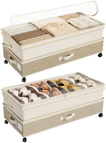 Kitstorack 2Pack Height-adjustable Under Bed Storage by Kitstorack