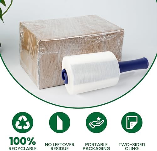 Adhes Recyclable Stretch Wrap Film 5 Inch x 1000 Feet, 2 Rolls - Image 5