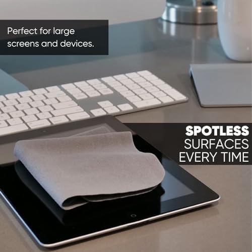 Microfiber Wholesale Premium TV Screen Cleaning Cloth Black | 14”x14” | 3pk | - Image 4